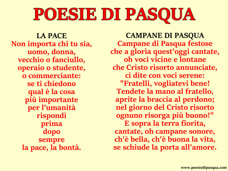 Immagine Poesie di Pasqua